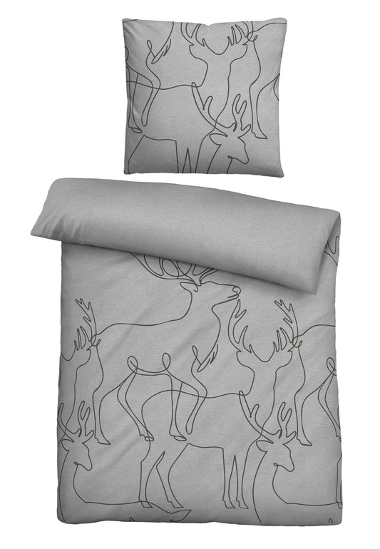 biberna Melange-Flanell Bettwäsche – Melange-Flanell