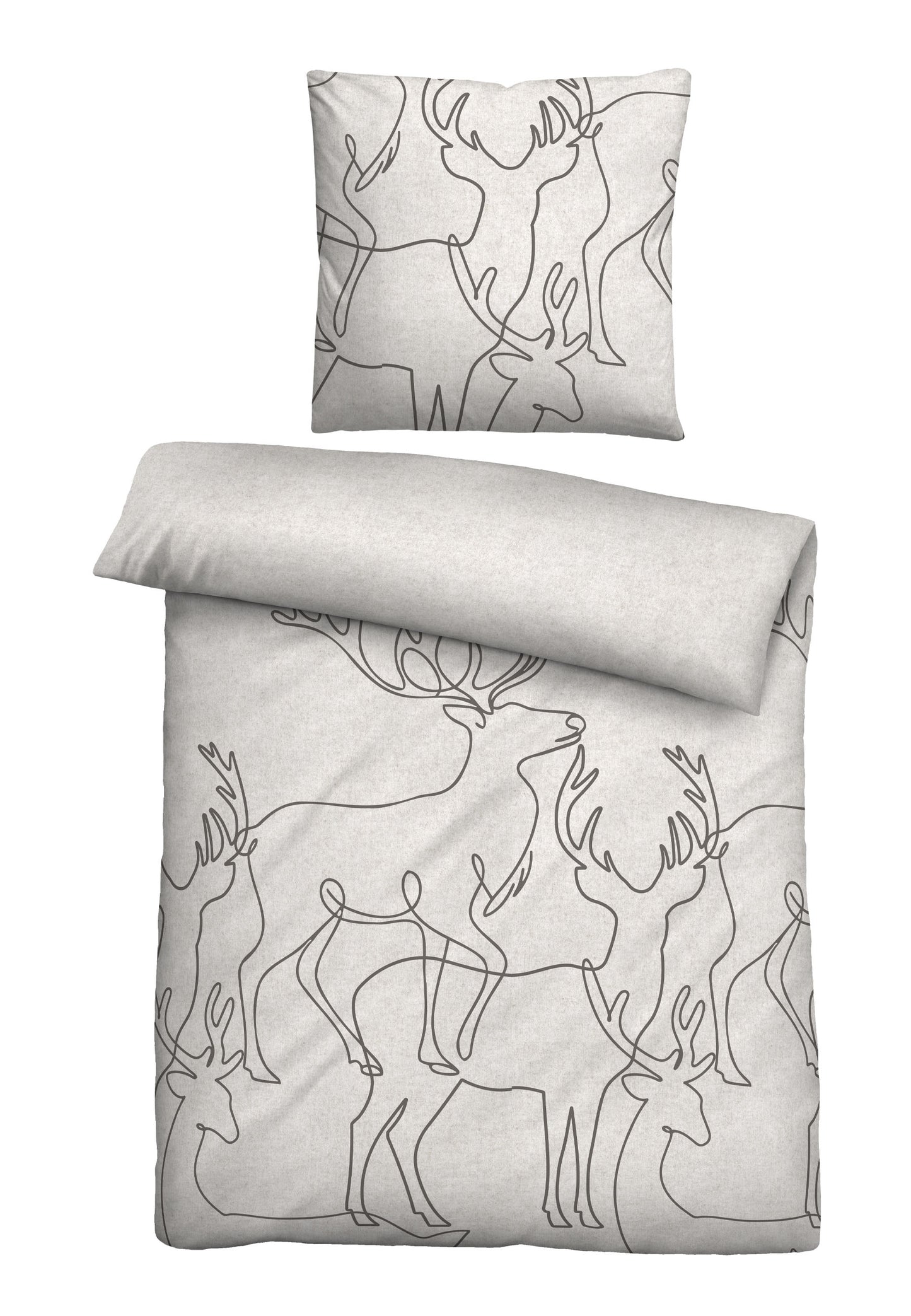 biberna Melange-Flanell Bettwäsche – Melange-Flanell Bettwäsche