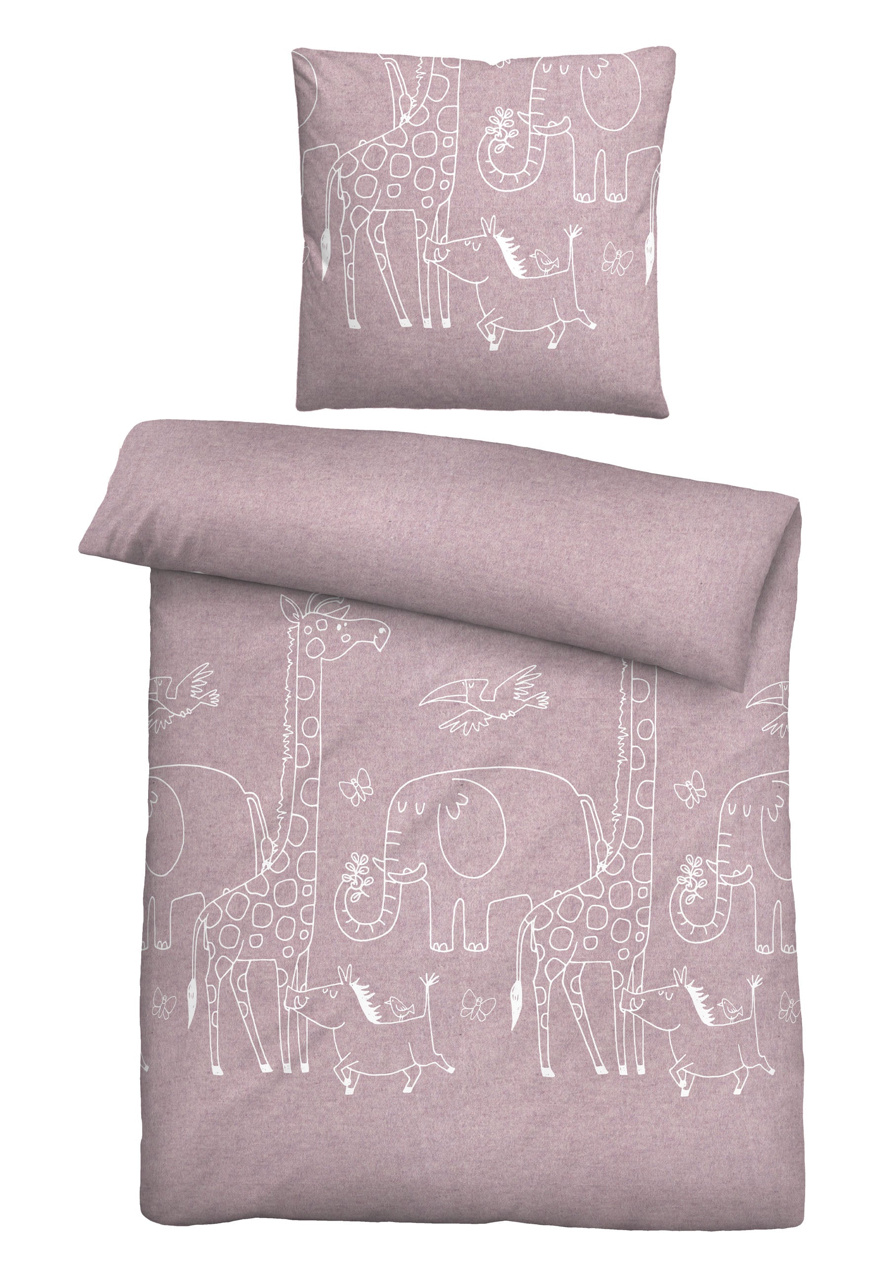 biberna Melange-Flanell Bettwäsche – Melange-Flanell