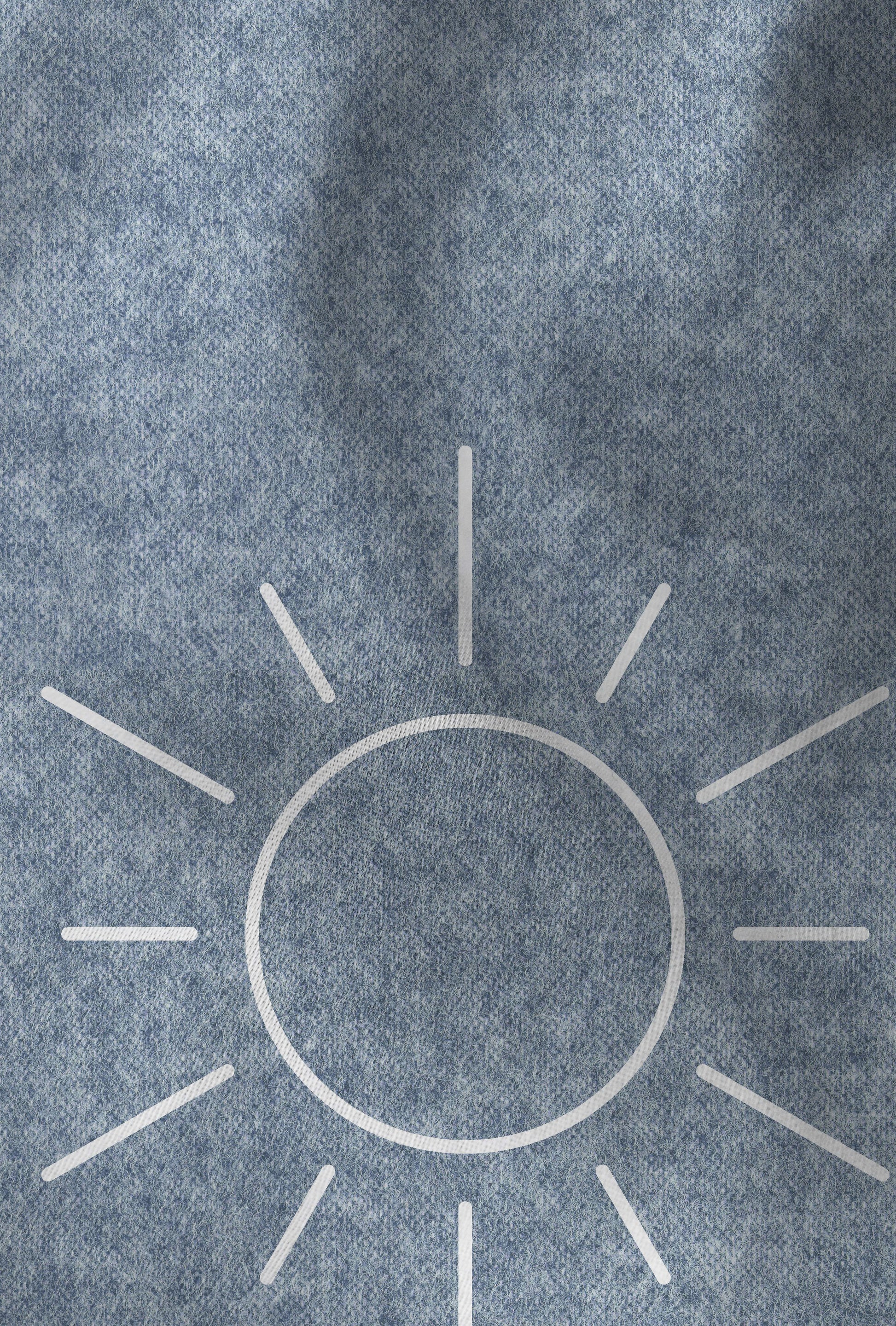 biberna Melange-Flanell Bettwäsche Blau – Produktdetail