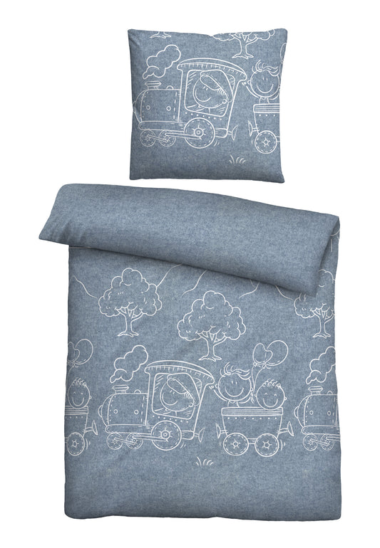biberna Melange-Flanell Bettwäsche – Melange-Flanell