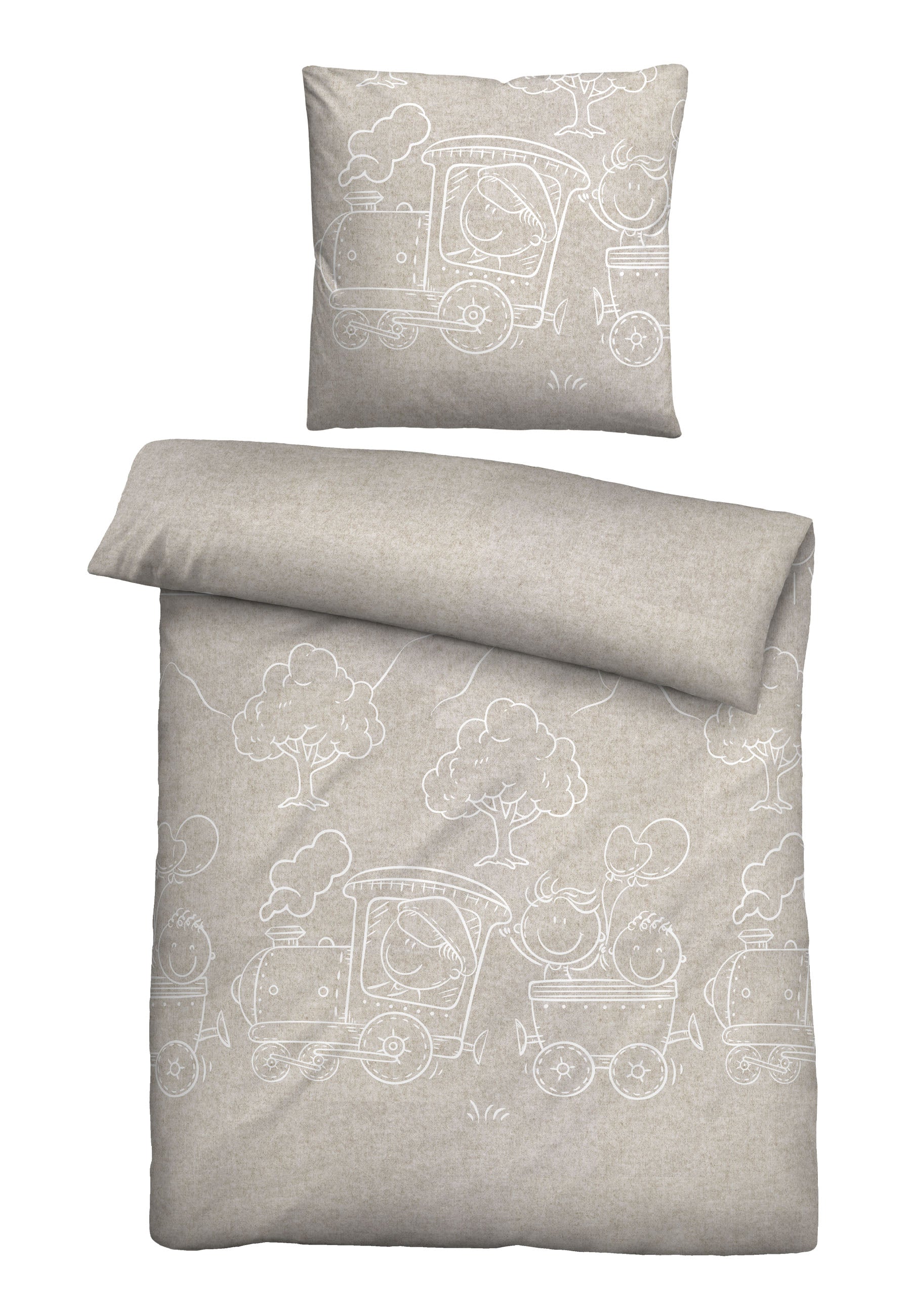 biberna Melange-Flanell Bettwäsche – Melange-Flanell Bettwäsche