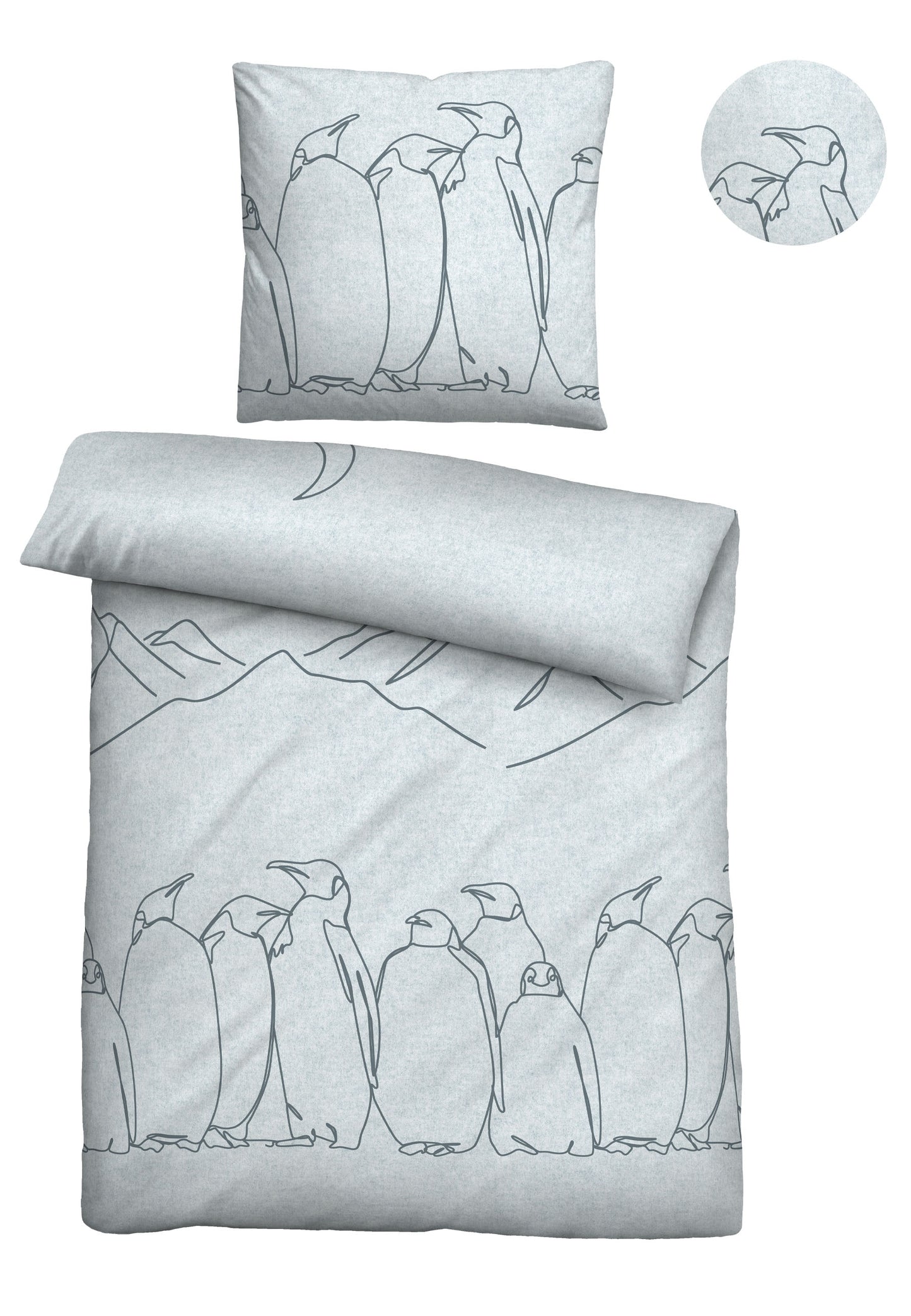biberna Melange-Flanell Bettwäsche – Melange-Flanell