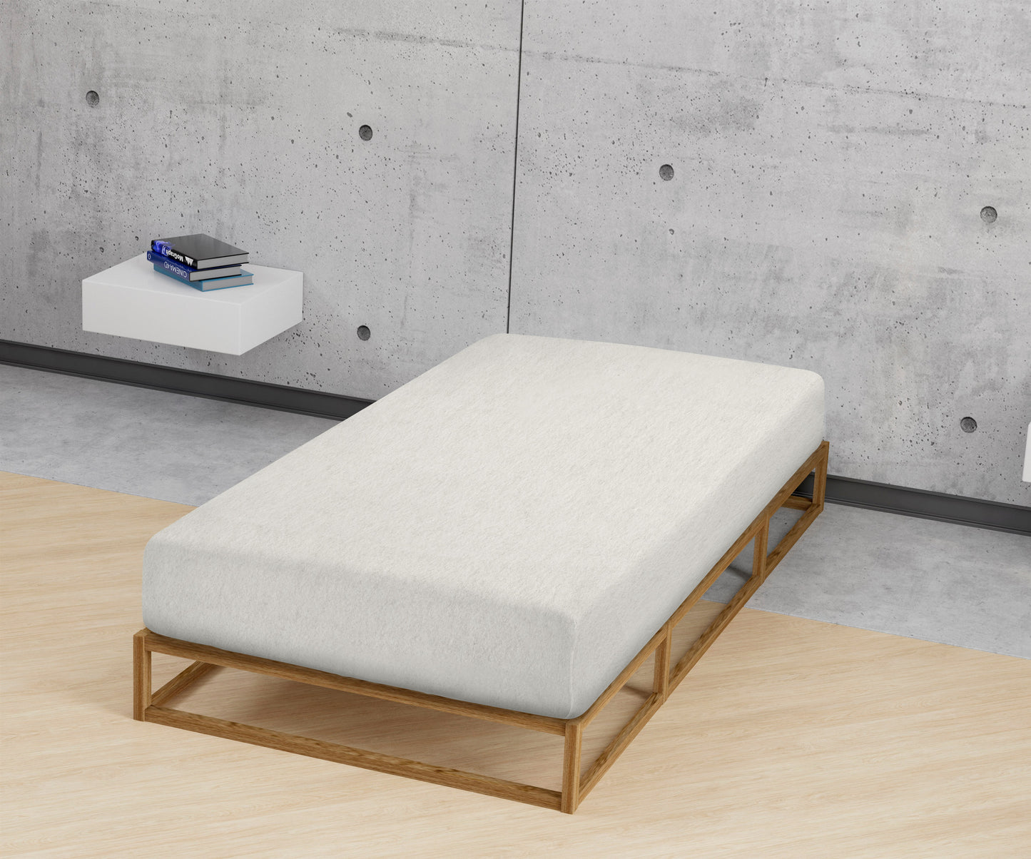 biberna Spannbetttuch Melange-Flanell – Detailaufnahme