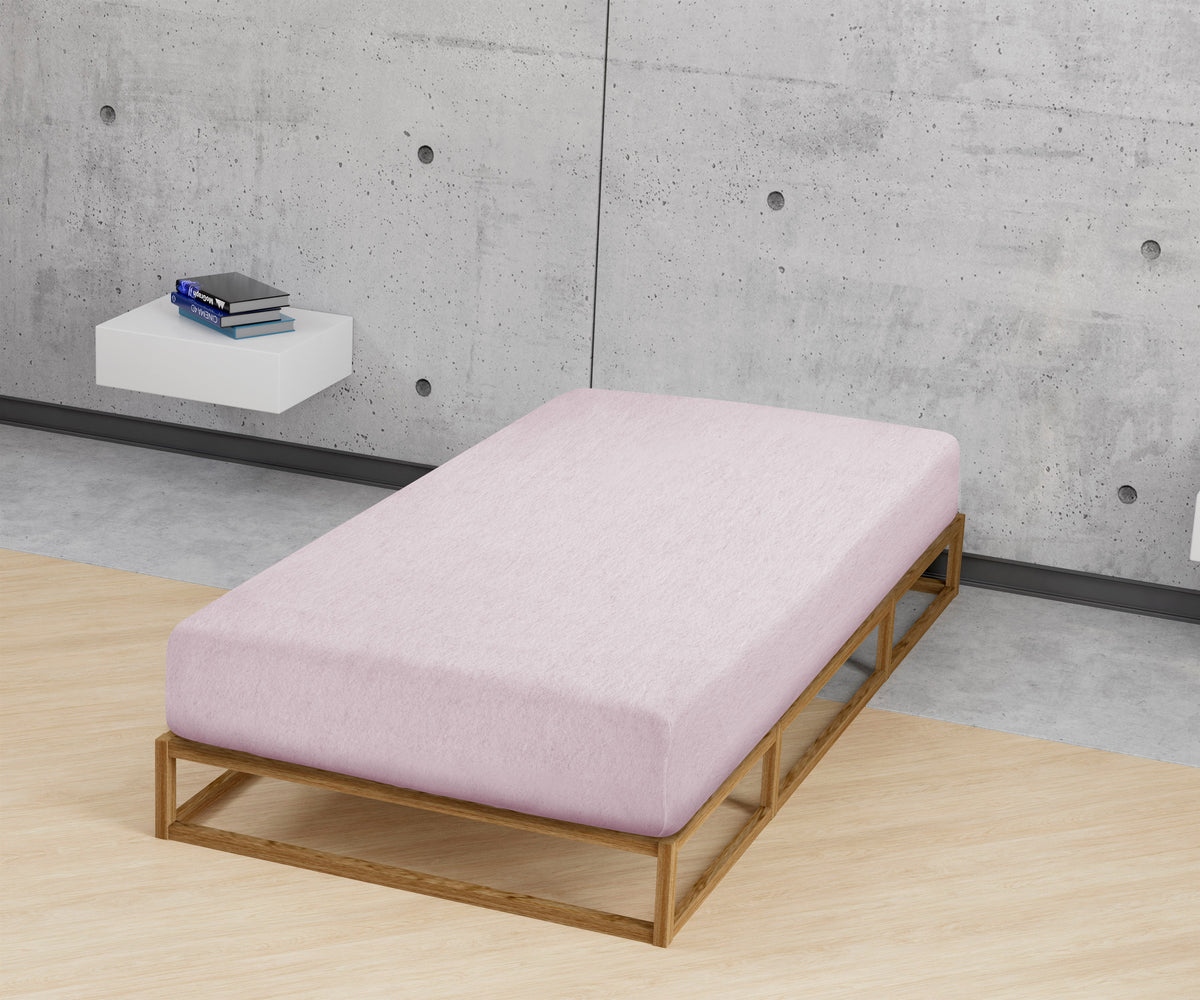 biberna Spannbetttuch Melange-Flanell – Detailaufnahme