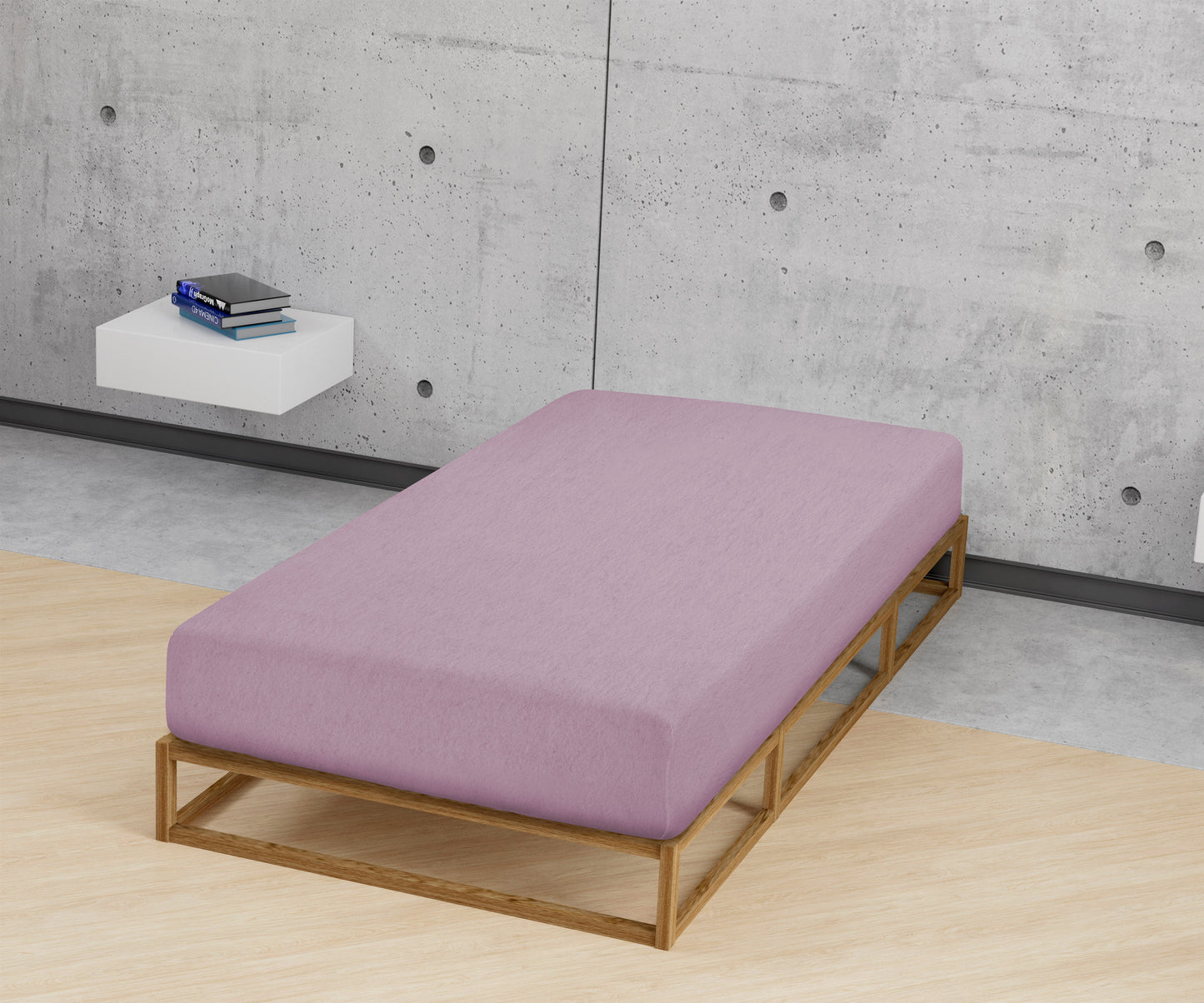 biberna Spannbetttuch Melange-Flanell – Detailaufnahme