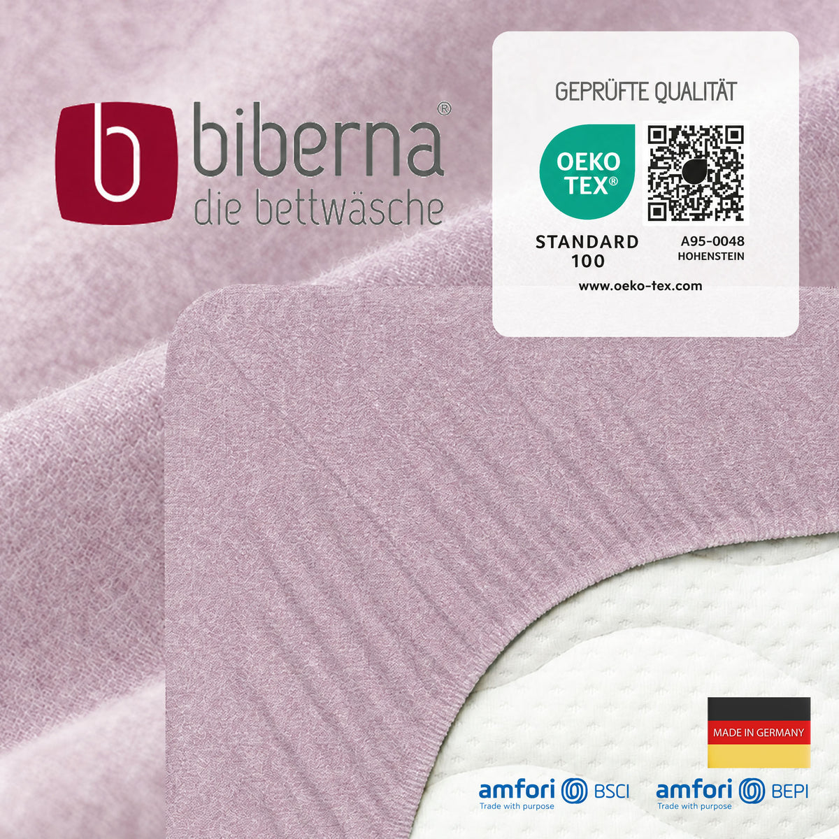 biberna Spannbetttuch – geprüfte Qualität, OEKO-TEX Standard 100