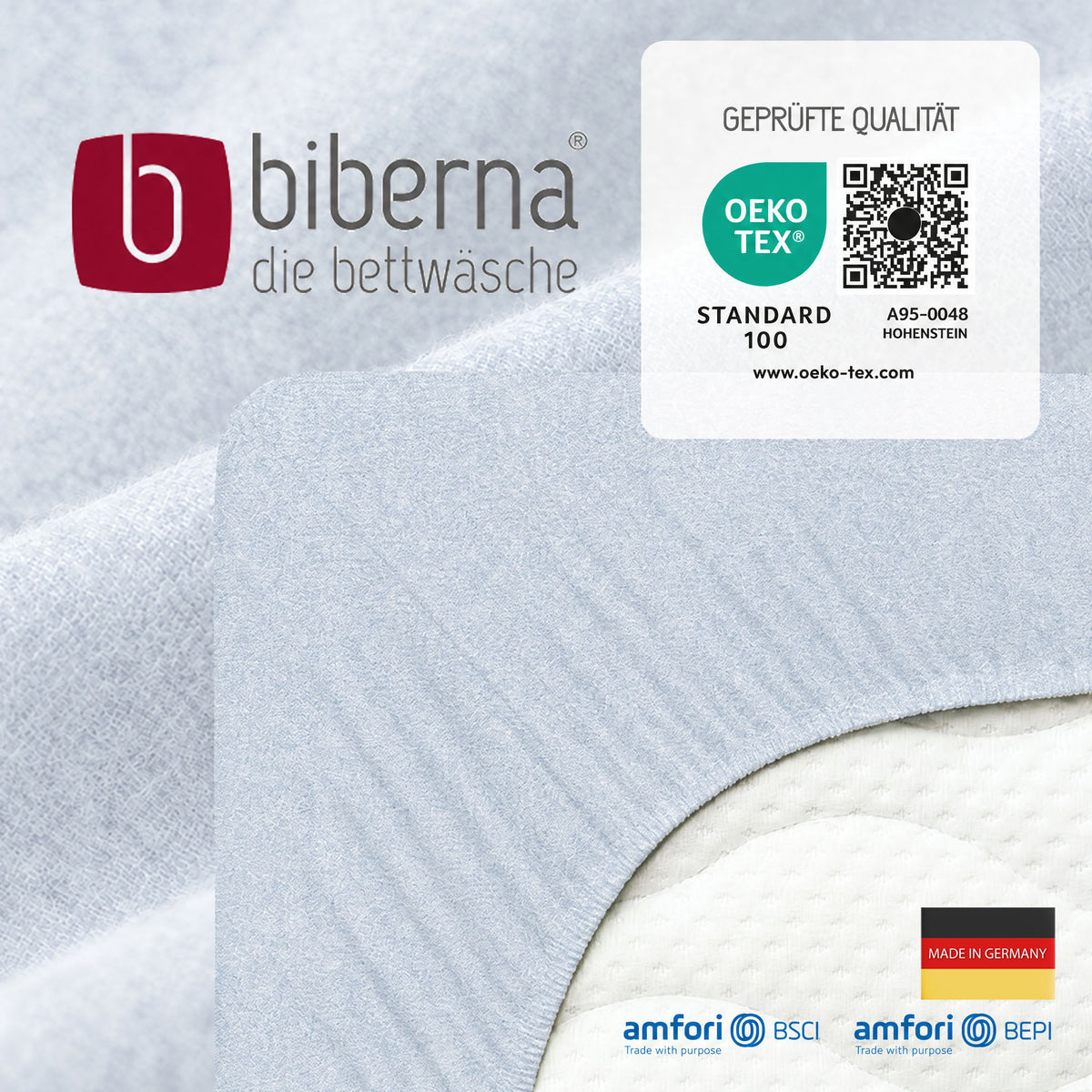 biberna Spannbetttuch – geprüfte Qualität, OEKO-TEX Standard 100