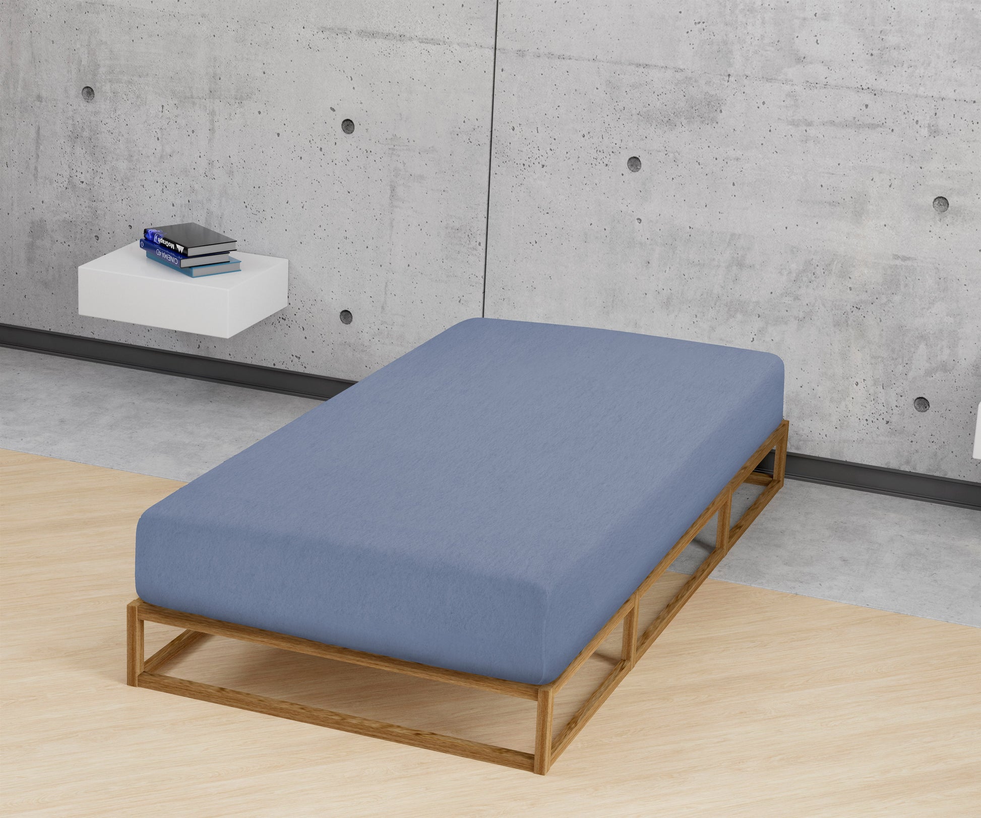 biberna Spannbetttuch Melange-Flanell – Detailaufnahme