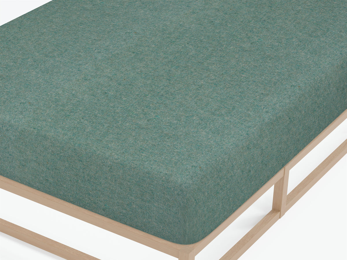 biberna Spannbetttuch Melange-Flanell – Detailaufnahme
