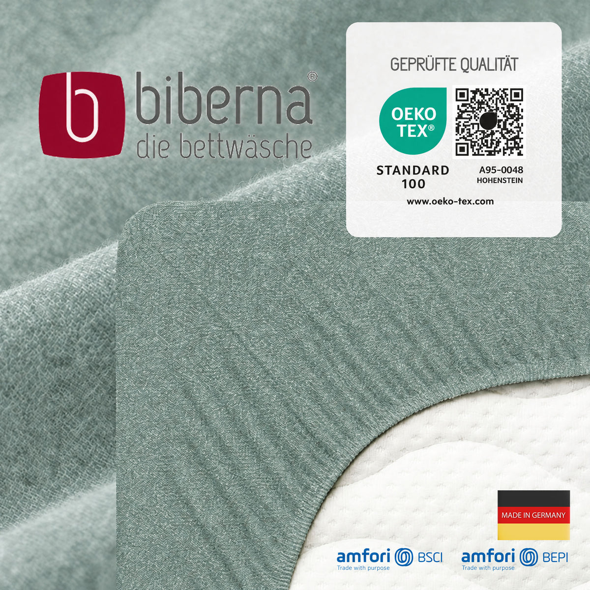 biberna Spannbetttuch – geprüfte Qualität, OEKO-TEX Standard 100