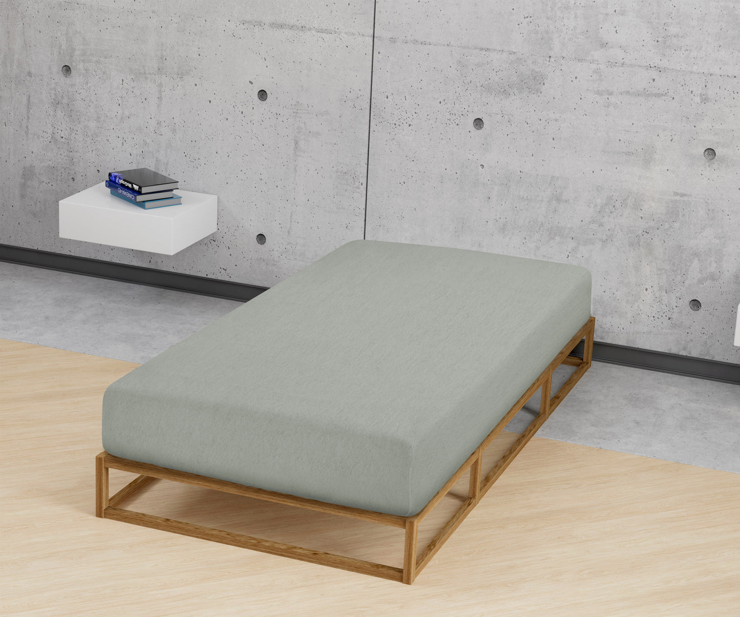 biberna Spannbetttuch Melange-Flanell – Detailaufnahme