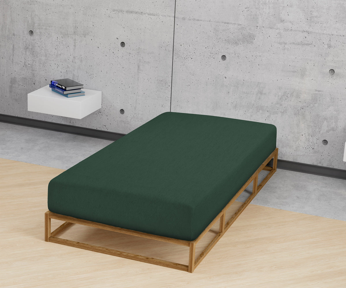 biberna Spannbetttuch Melange-Flanell – Detailaufnahme