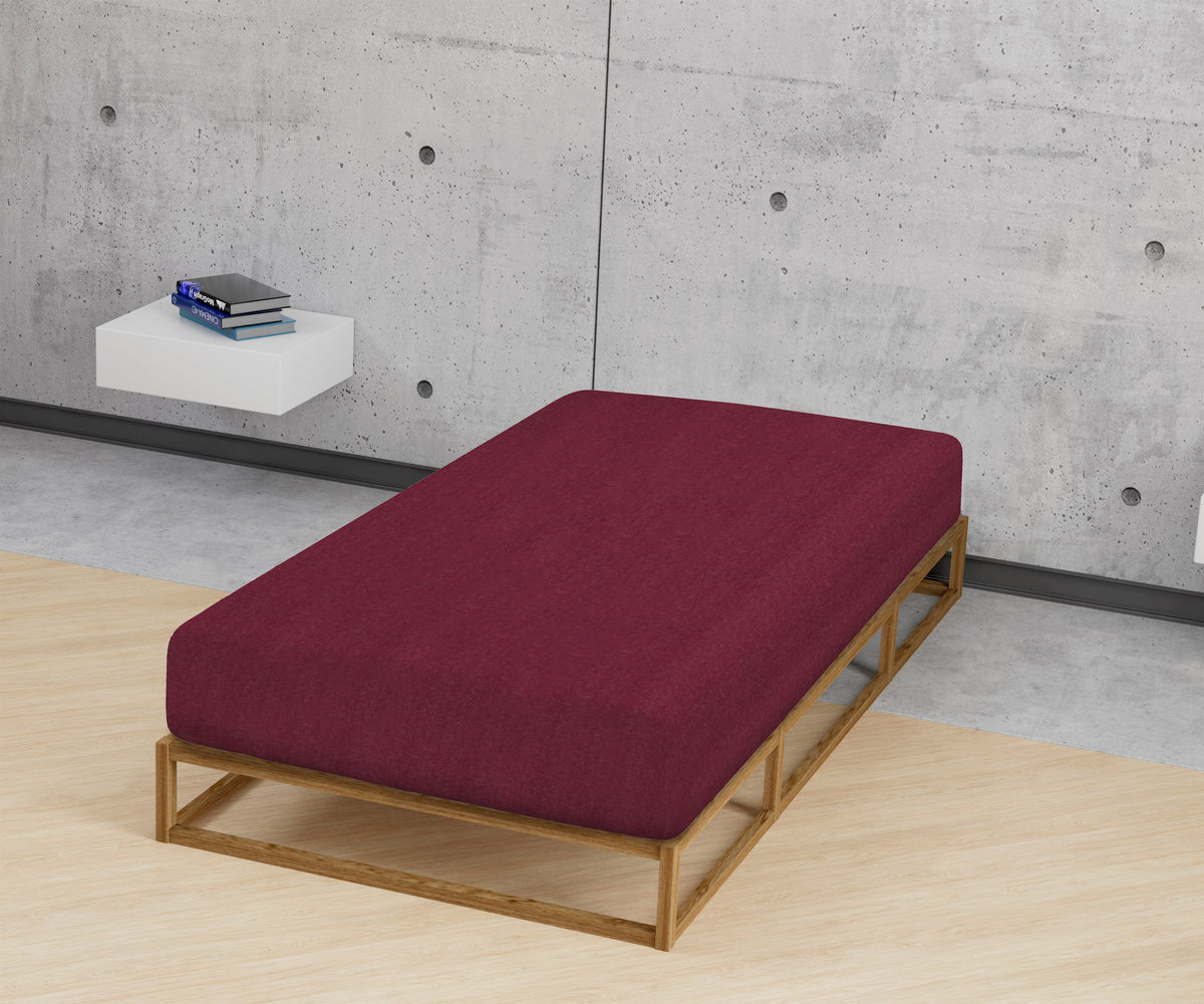 biberna Spannbetttuch Melange-Flanell – Detailaufnahme