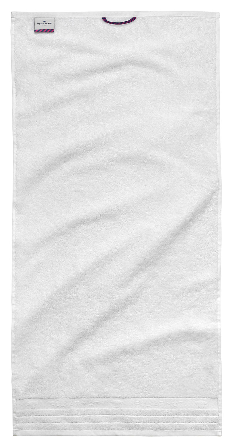 TOM TAILOR 0100111 Gästetuch Frottier 30x50 cm, white (nur als 6er Pack) |  biberna