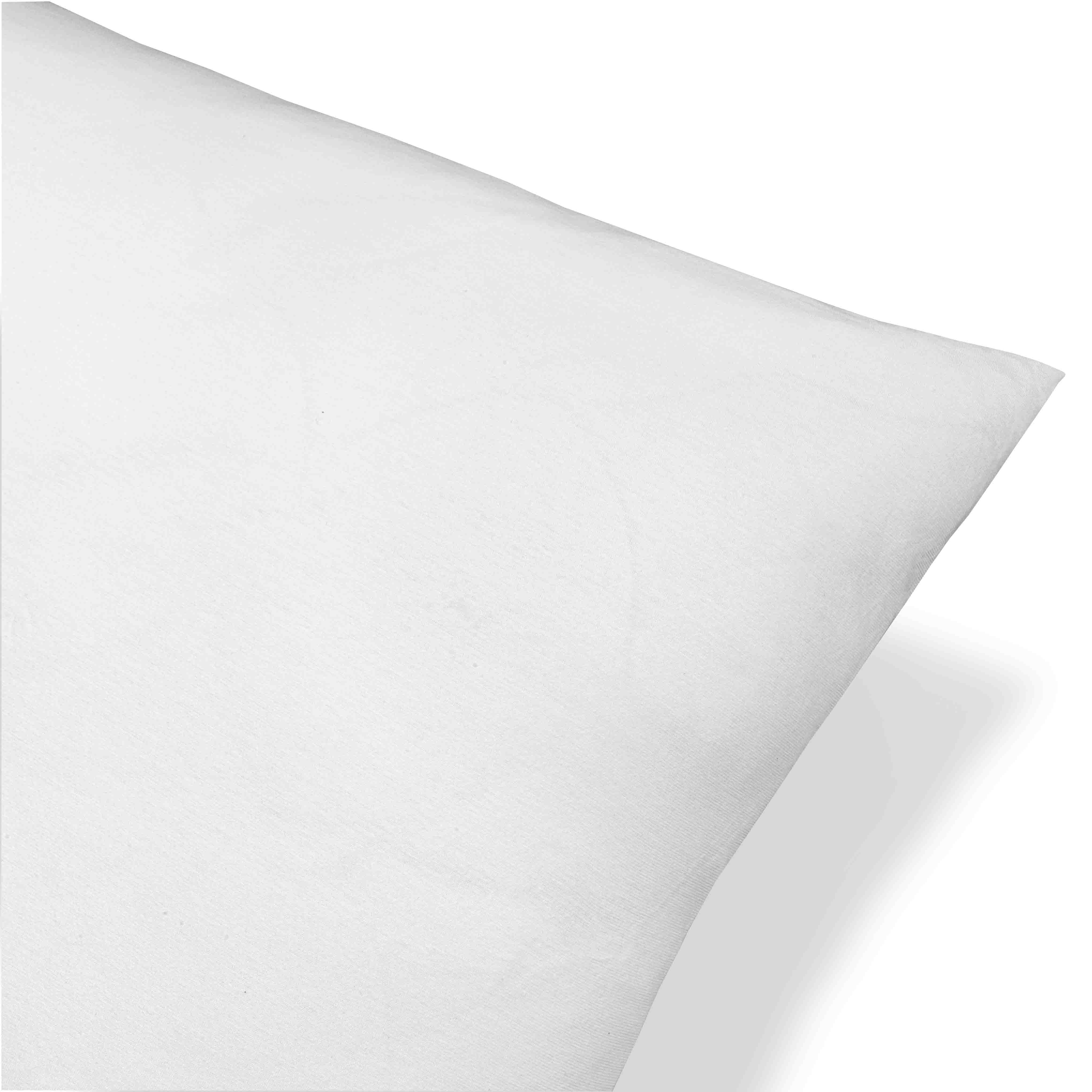 2 Stück Biberna Seitenschläfer Kissenbezug 40x140 cm Feinjersey Farbe Weiß 